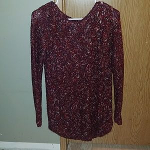 Maroon/multi knit sweater